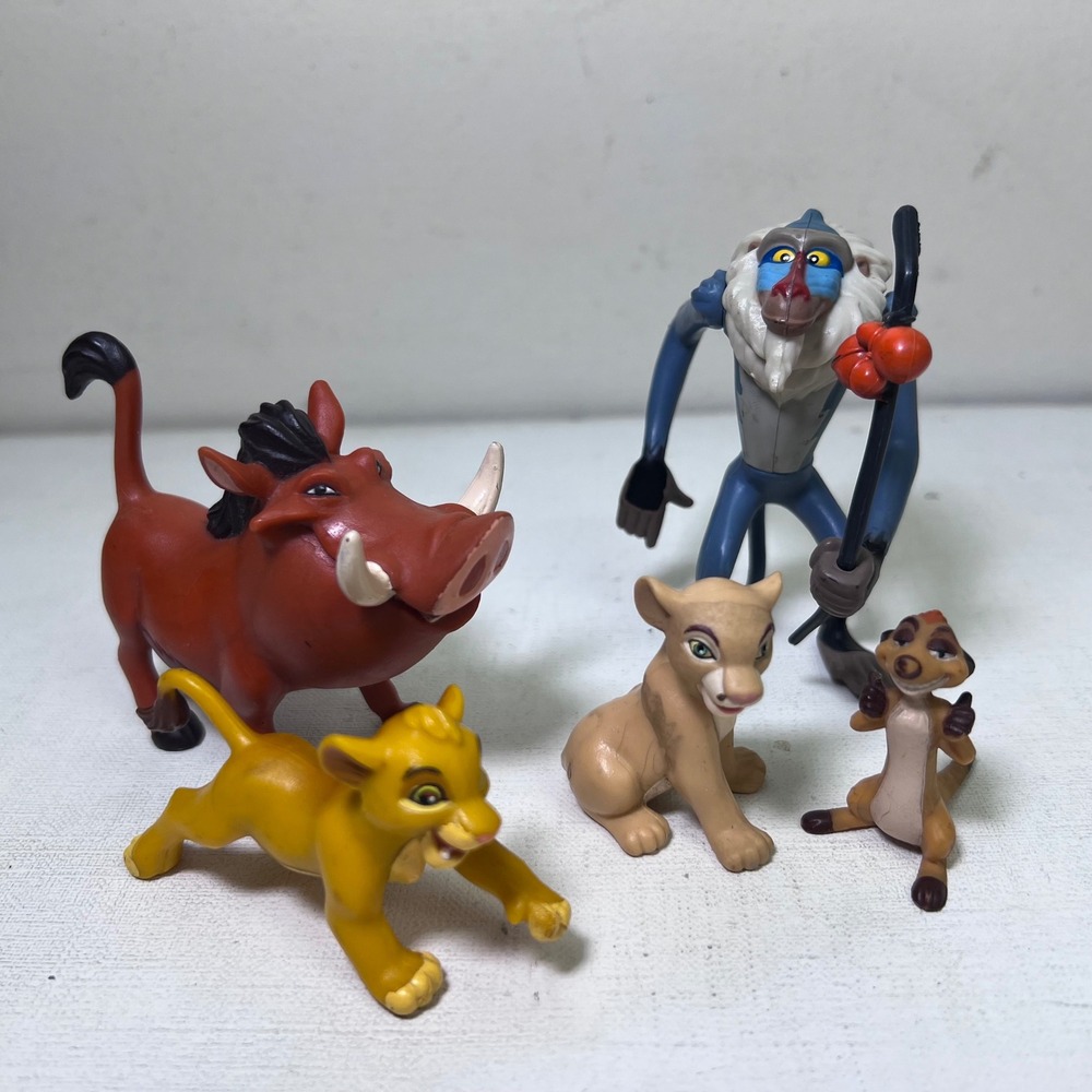 Disney Lion King Figures Simba Nala Timon Pumbaa Rafiki 5pc Cake Toppers